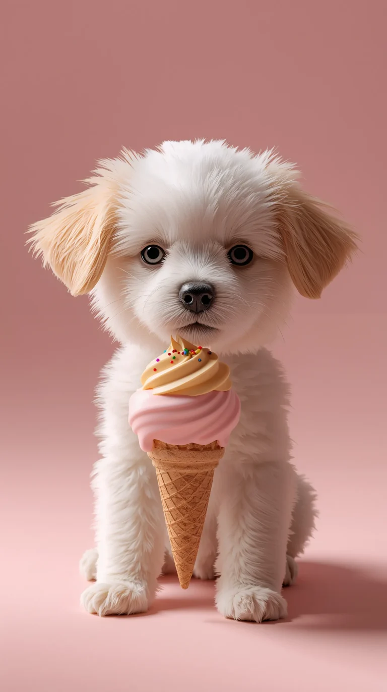 cute-animal-summer-wallpapers-puppy-ice-cream-phone