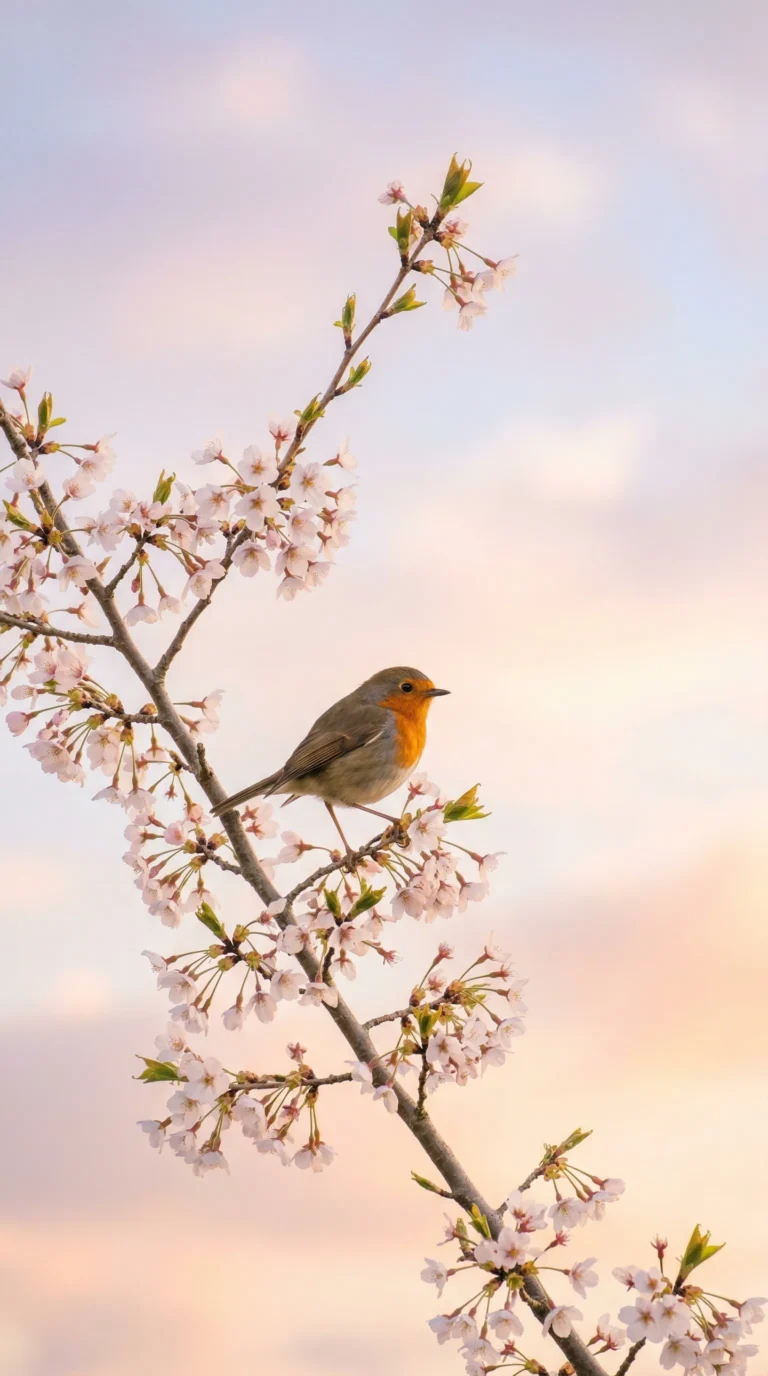 cute-cozy-wallpapers-for-phone-bird-bloom-branch