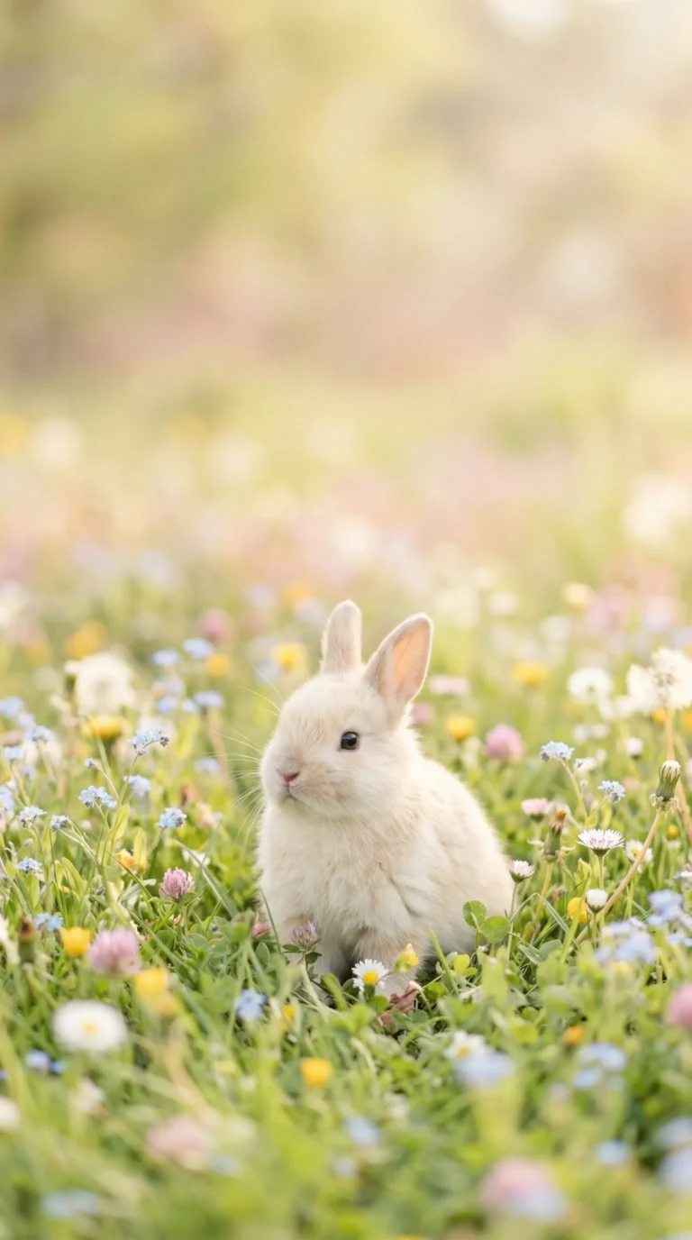 cute-cozy-wallpapers-for-phone-bunny-spring-grass