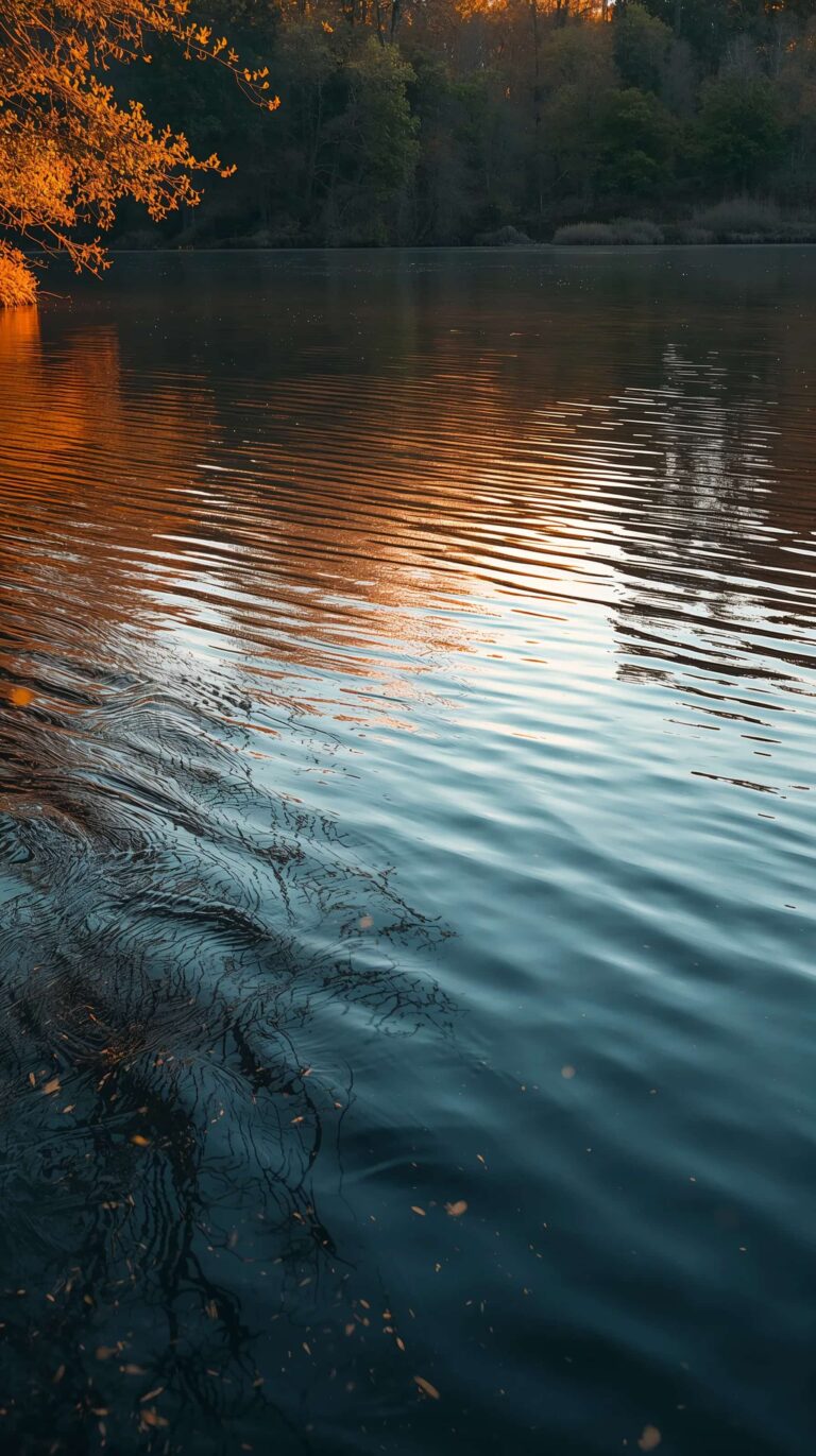 golden-hour-spring-wallpapers-lake-reflection-sunset-4k-phone