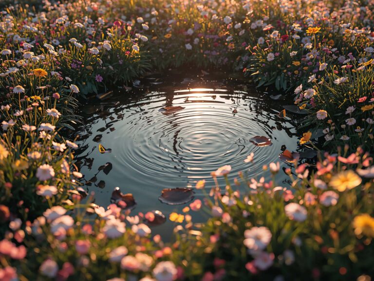 golden-hour-spring-wallpapers-pond-wildflowers-sunset-4k-ipad