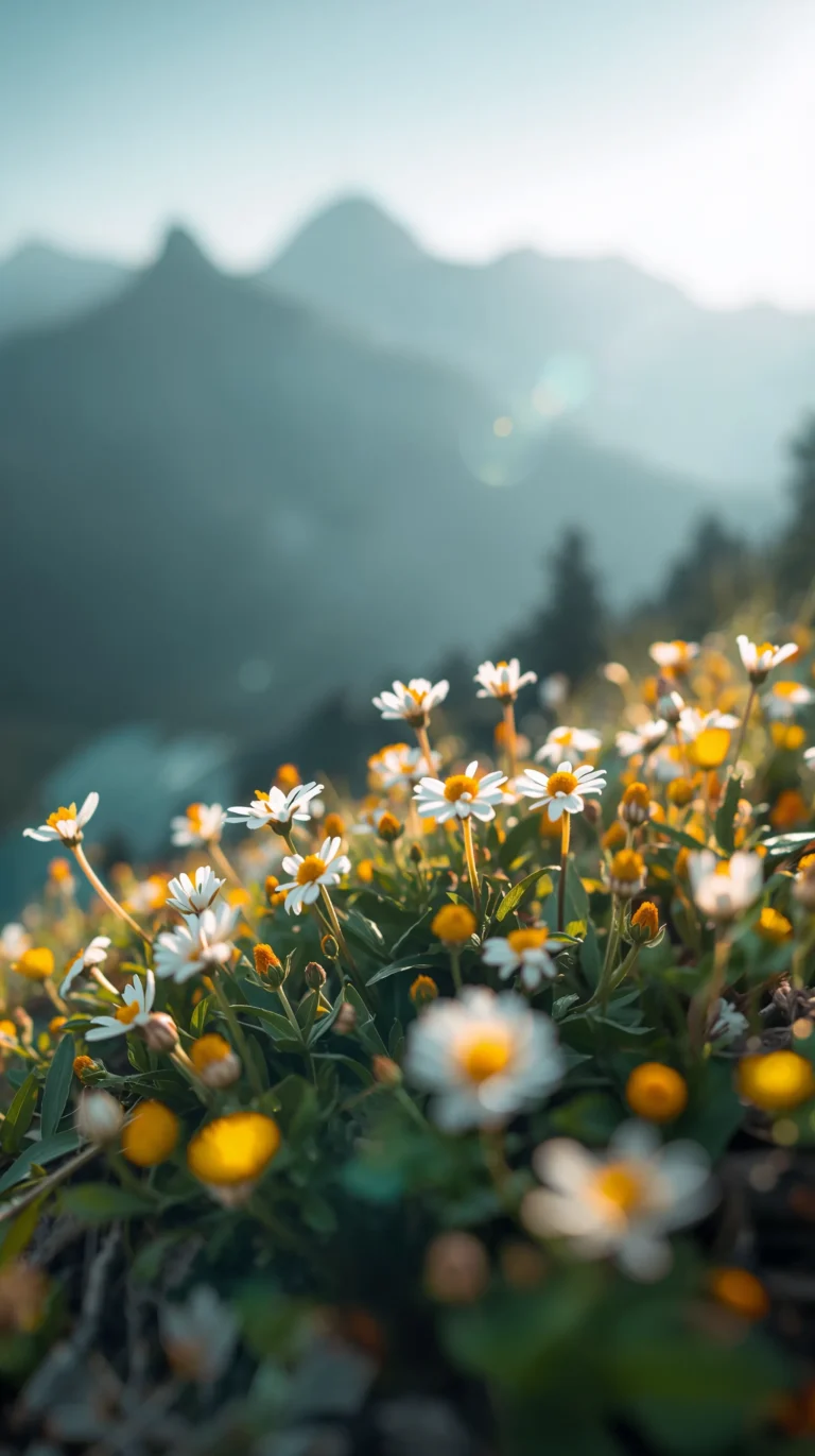 spring-mountain-landscape-wallpapers-alpine-flowers-closeup-4k-phone