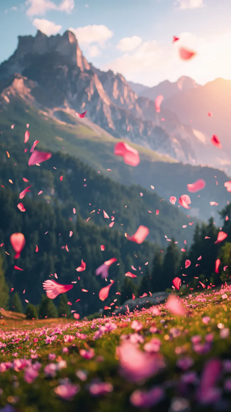 spring-mountain-landscape-wallpapers-petals-wind-aesthetic-4k-phone