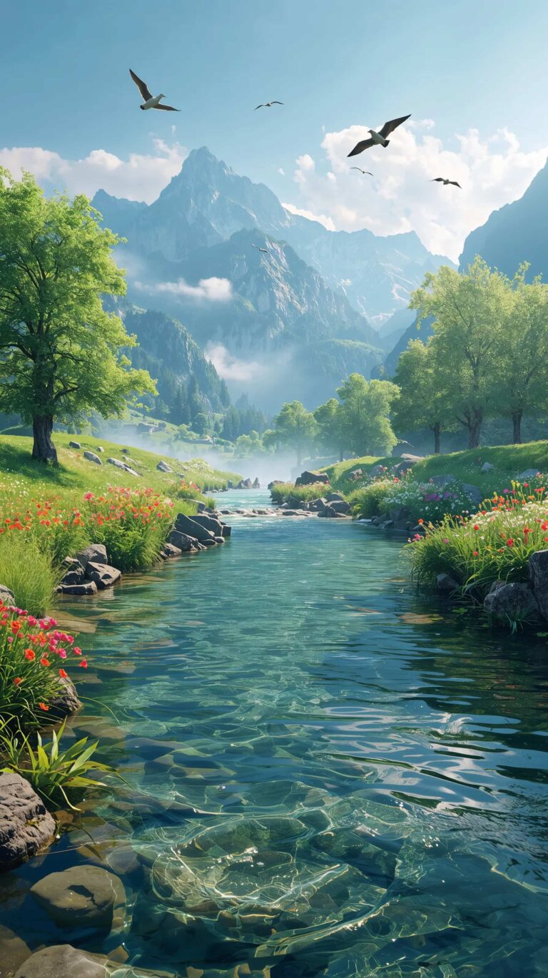 spring-mountain-landscape-wallpapers-river-valley-nature-4k-phone