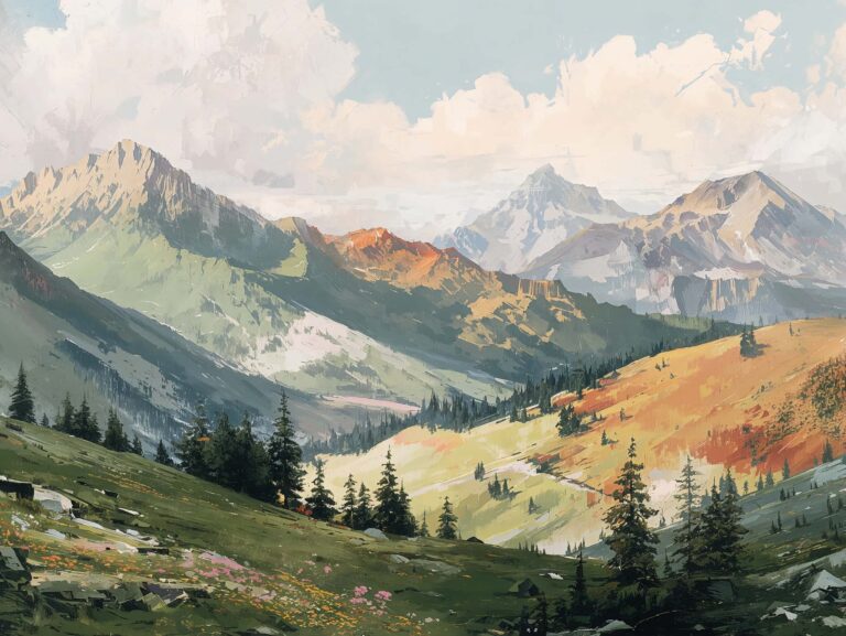 spring-mountain-painting-wallpapers-4k-wildflower-meadow-ipad