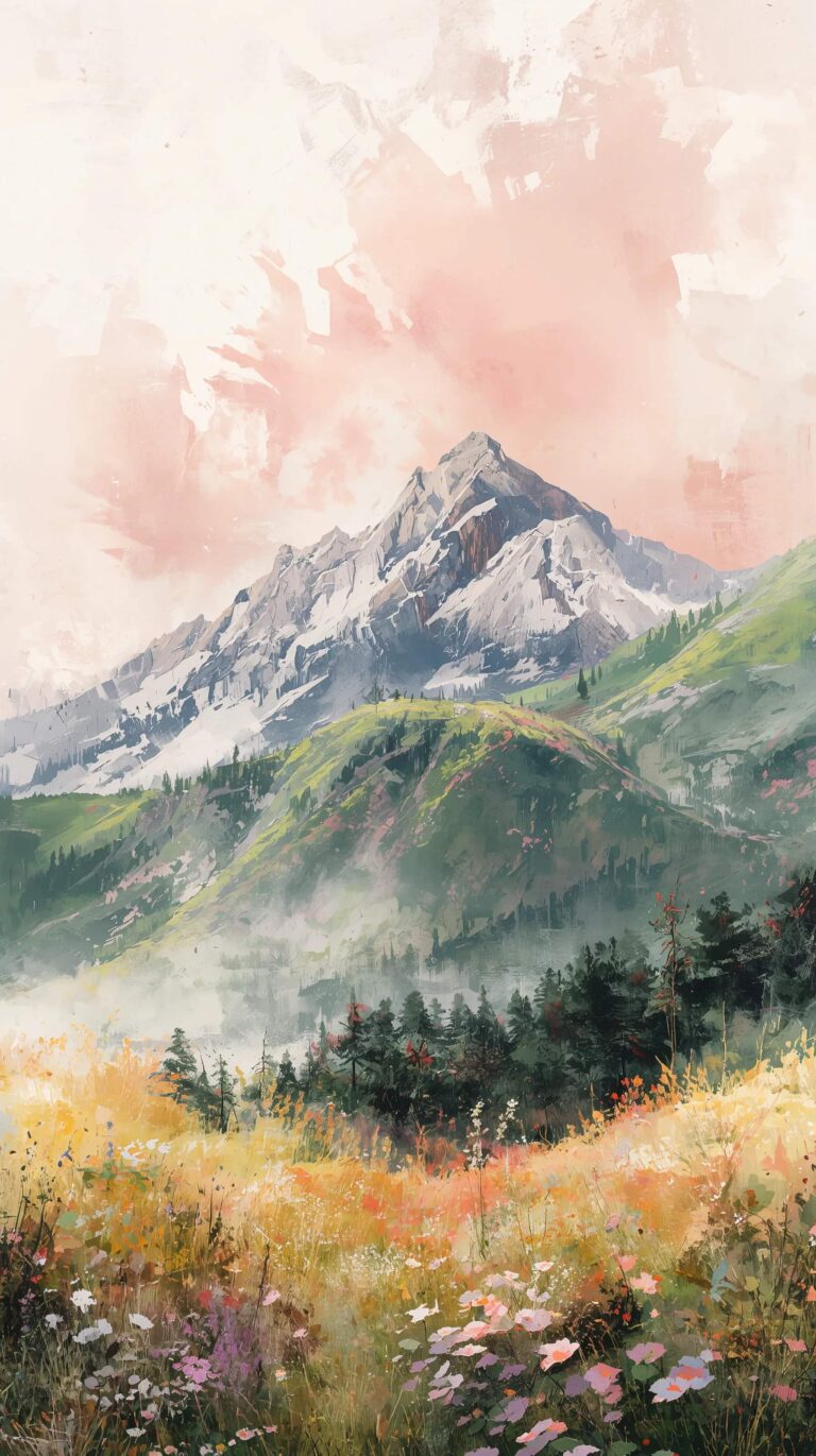 spring-mountain-painting-wallpapers-4k-wildflower-meadow-phone