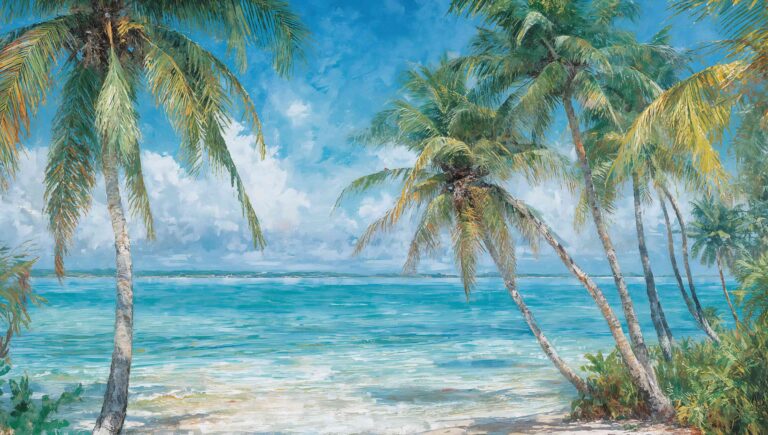 summer-landscape-painting-wallpapers-aesthetic-tropical-coast-palm-trees-laptop