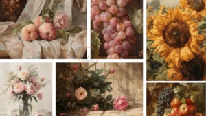 vintage still life painting wallpapers collage wallpaperinspo.com