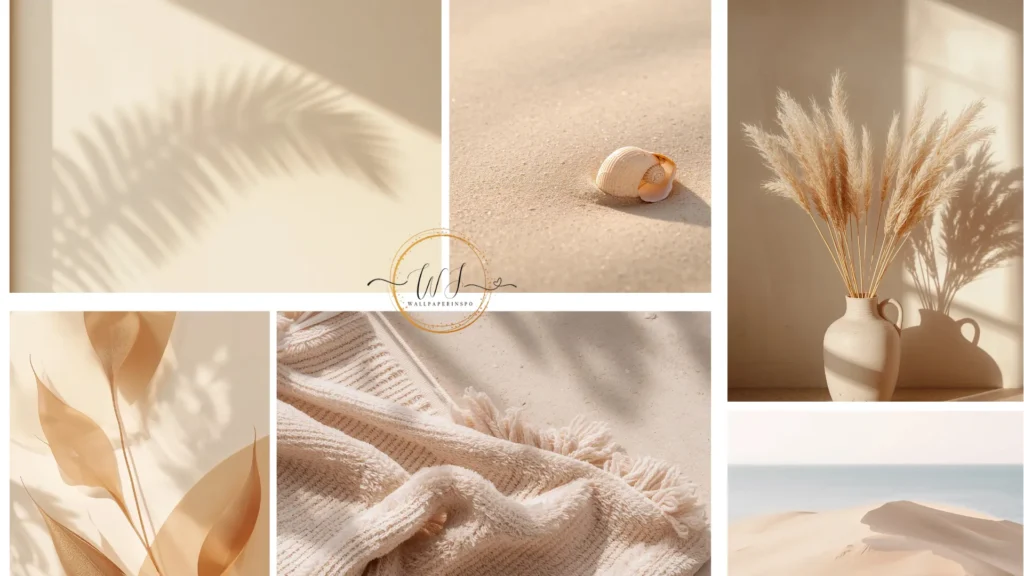 beige summer wallpapers minimal collage wallpaperinspo.com