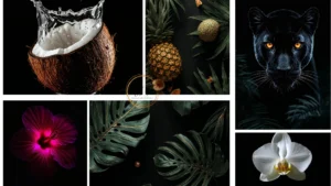 black tropical wallpapers aesthetic collage wallpaperinspo.com