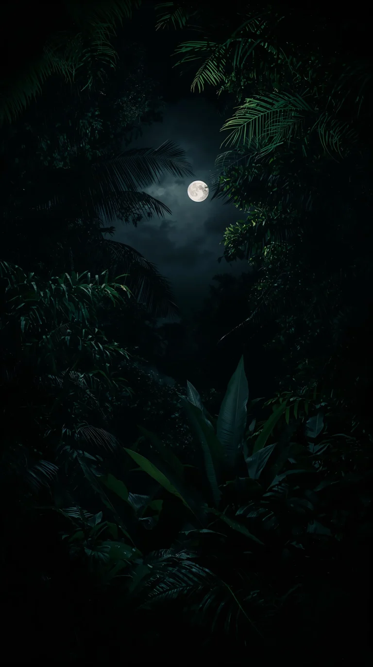 black-tropical-wallpapers-aesthetic-night-jungle-moonlight