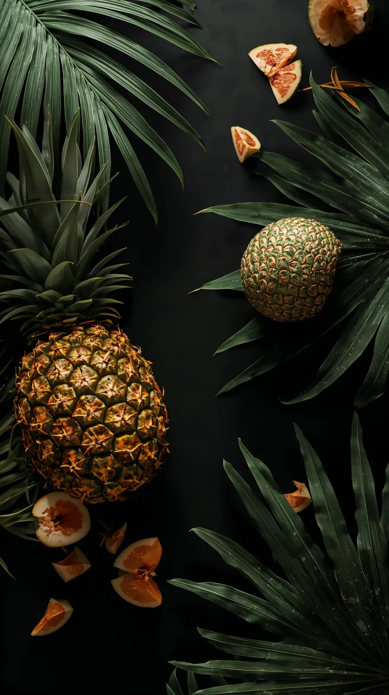 black-tropical-wallpapers-aesthetic-pineapple-dark