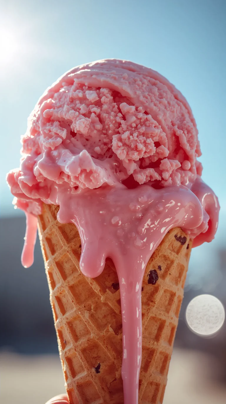 cooling-summer-wallpapers-melting-strawberry-ice-cream-poolside-phone