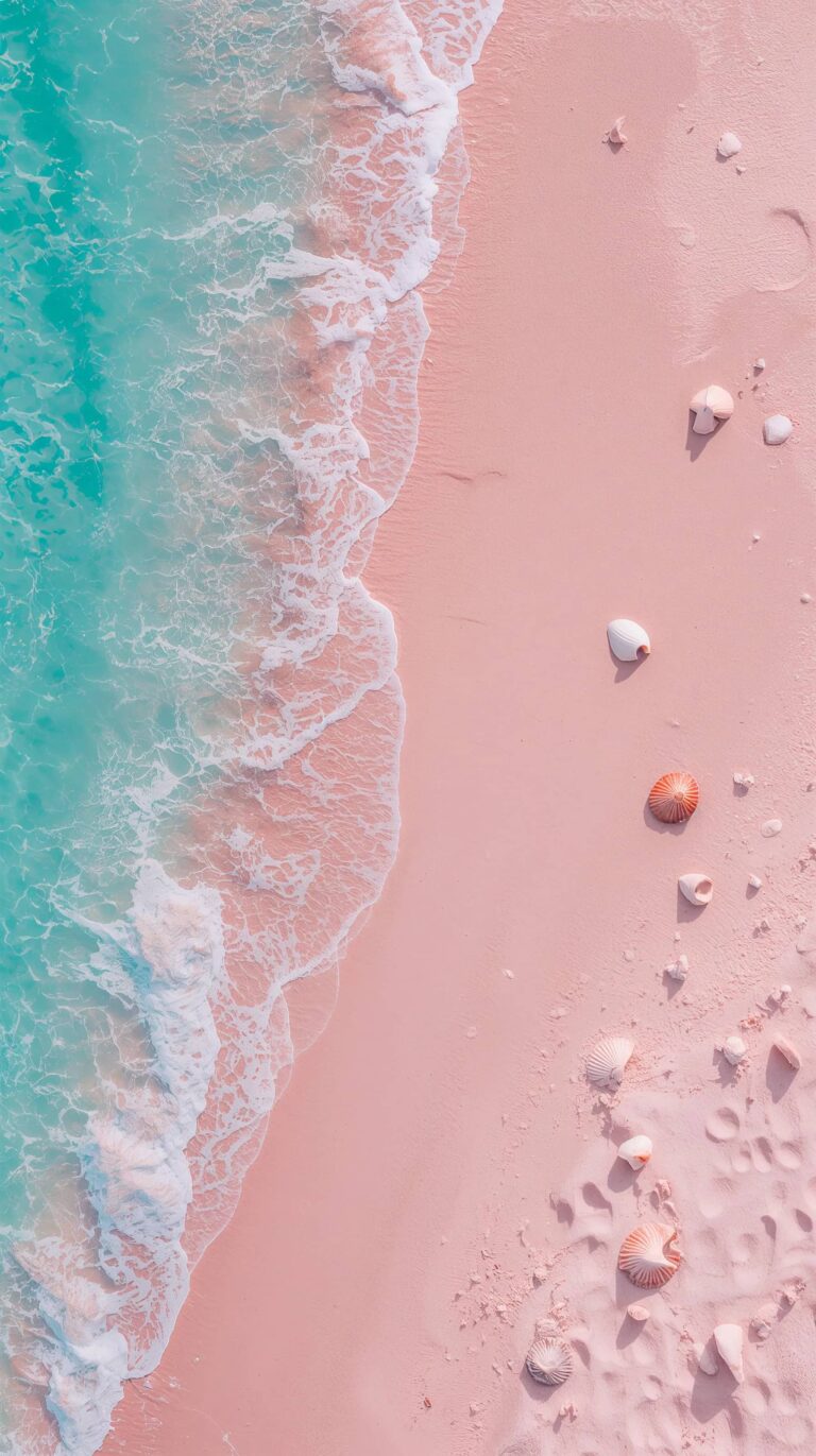 cute-beach-wallpapers-phone-aerial-pink-sand-beach
