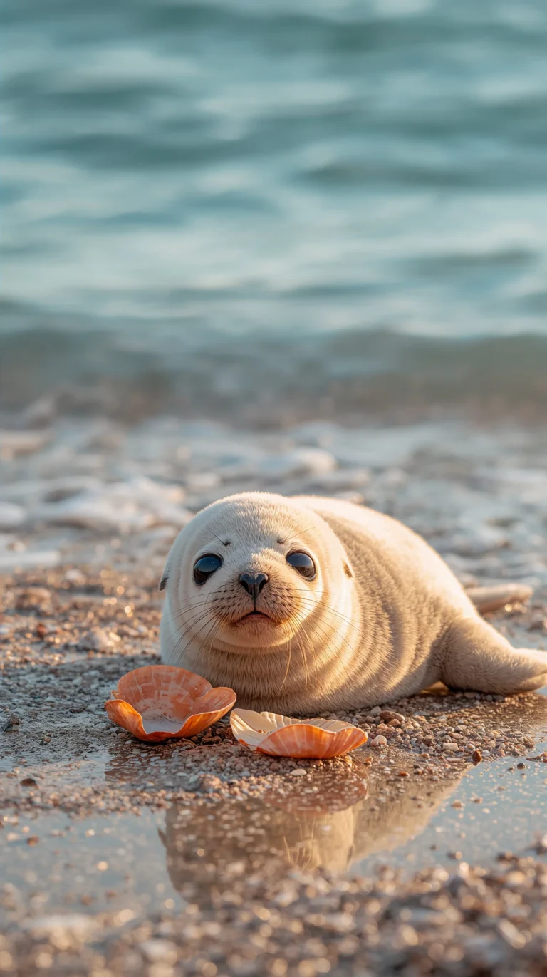 cute-beach-wallpapers-phone-baby-seal-beach