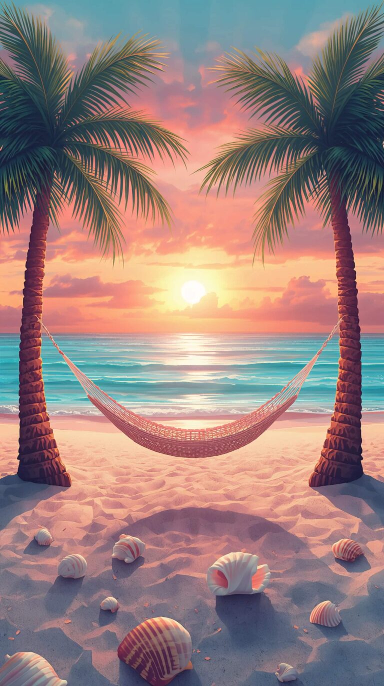 cute-beach-wallpapers-phone-hammock-palm-trees