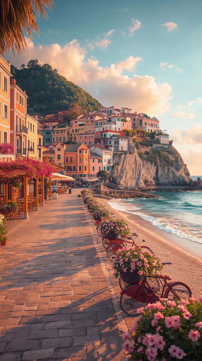 cute-beach-wallpapers-phone-pastel-beach-town