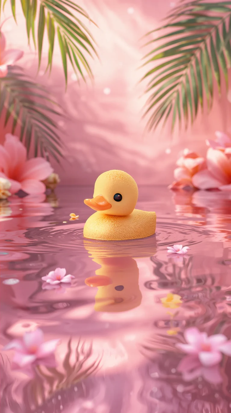 cute-tropical-wallpapers-aesthetic-cute-duck-pool-phone