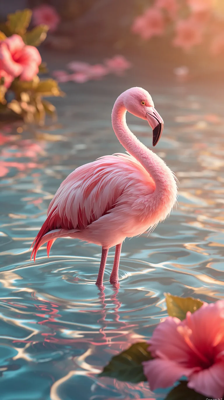 cute-tropical-wallpapers-aesthetic-flamingo-beach-phone