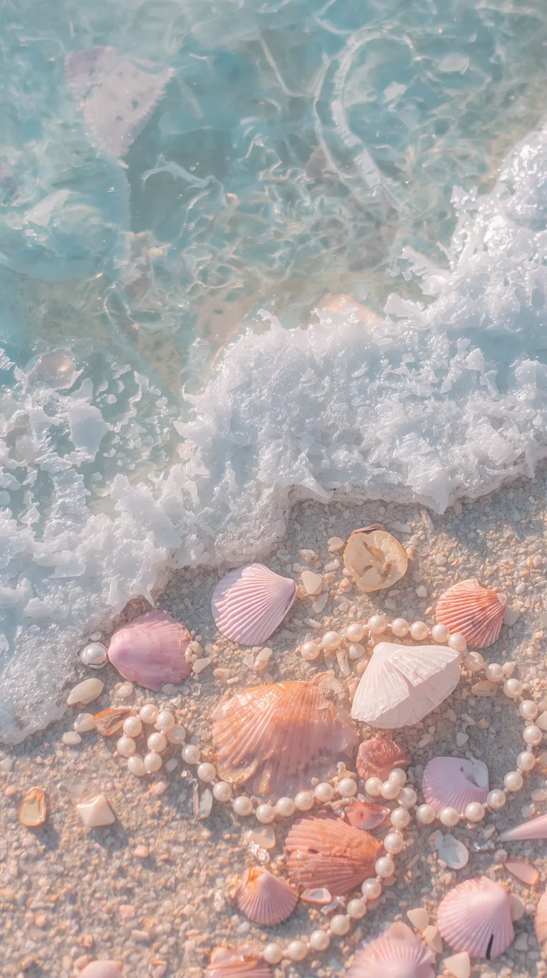 cute-tropical-wallpapers-aesthetic-seashell-beach-phone