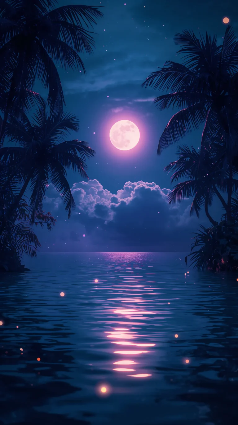 cute-tropical-wallpapers-aesthetic-tropical-moonlight-phone