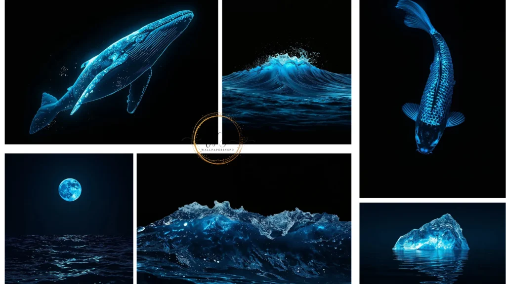 dark ocean wallpapers collage