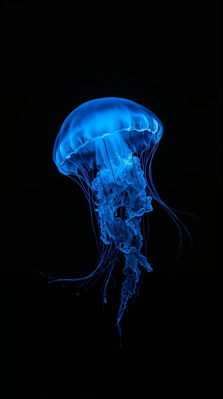 dark-ocean-wallpapers-aesthetic-glowing-blue-jellyfish-phone