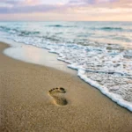 minimalist-beach-wallpapers-for-phone-single-footprint-sand-cover