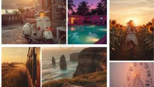 nostalgic summer vintage wallapapers collage