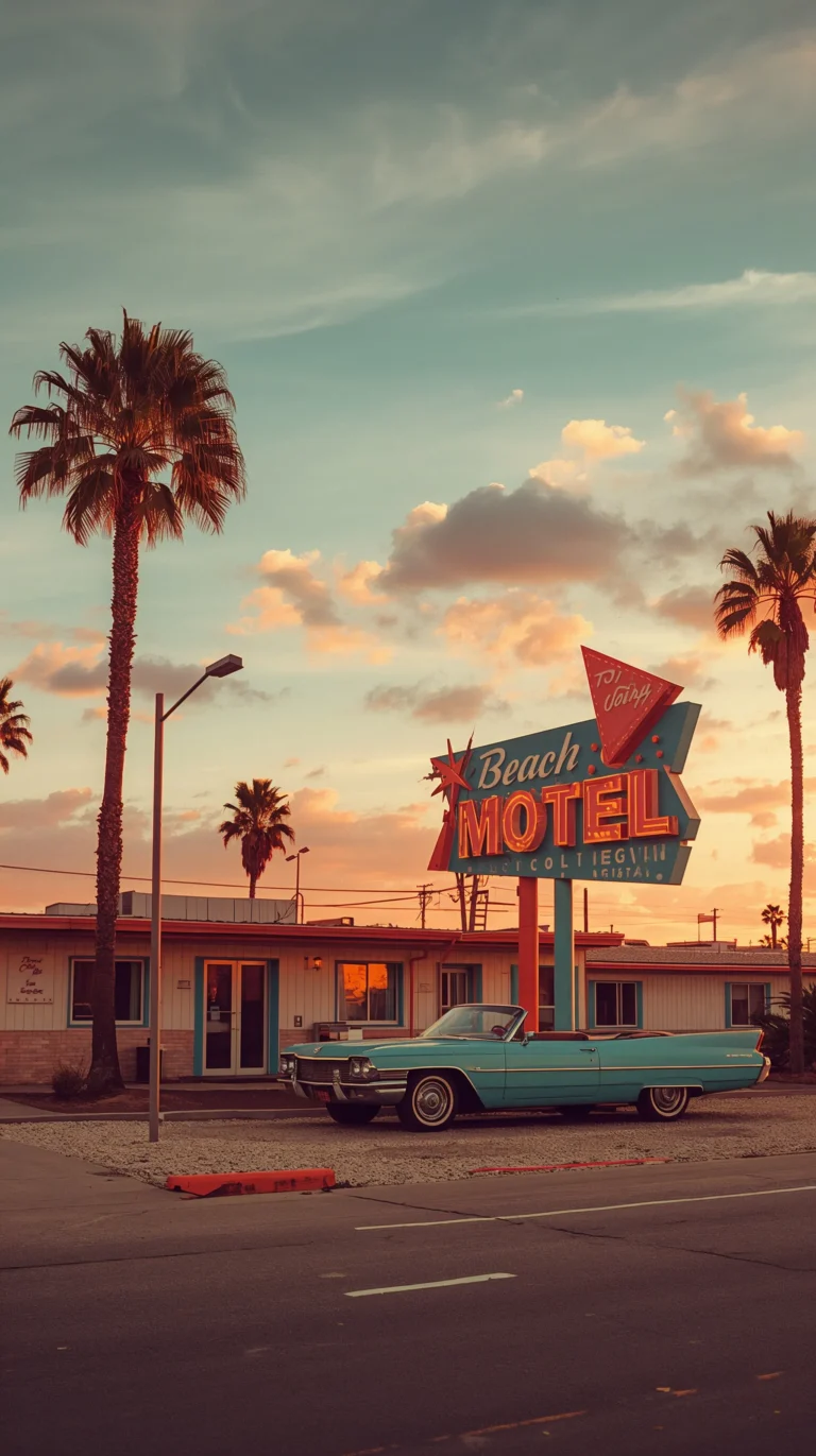nostalgic-summer-vintage-wallpapers-retro-beach-motel-sunset