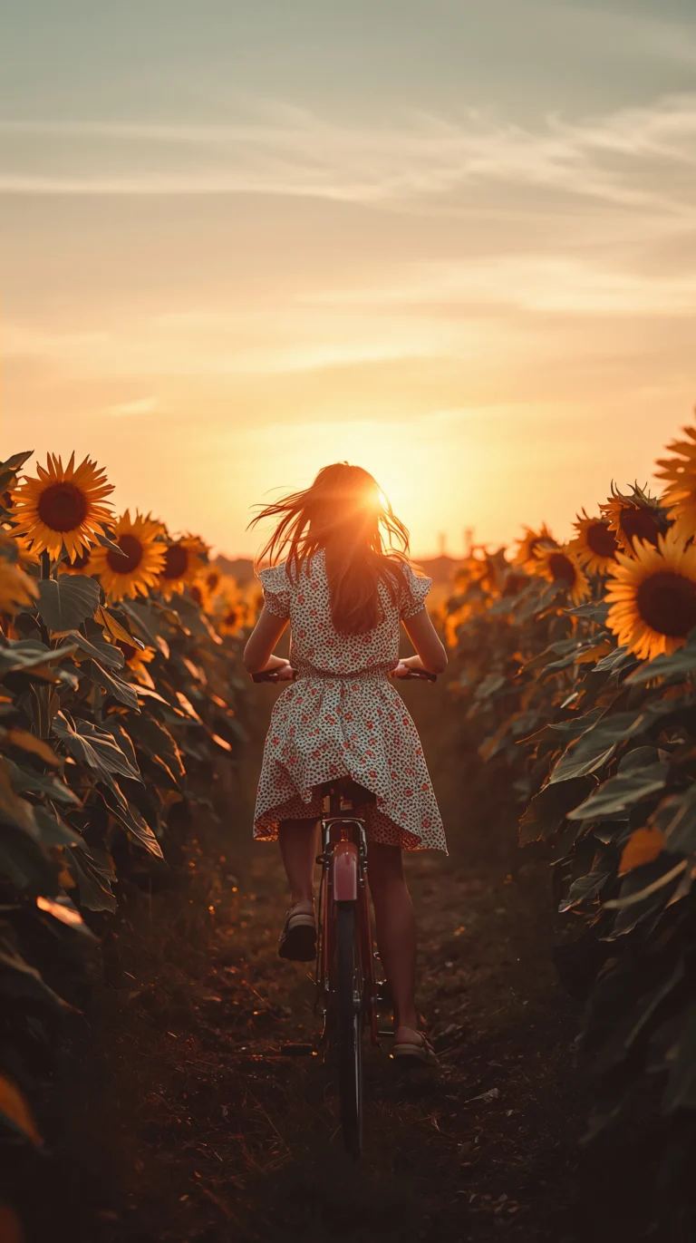 nostalgic-summer-vintage-wallpapers-sunflower-bicycle-girl