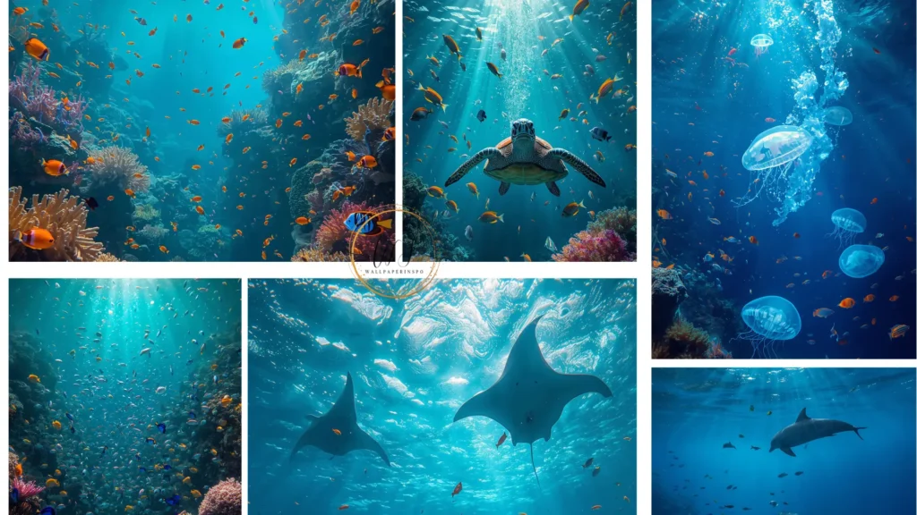summer underwater wallpapers collage wallpaperinspo.com
