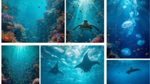 summer underwater wallpapers collage wallpaperinspo.com
