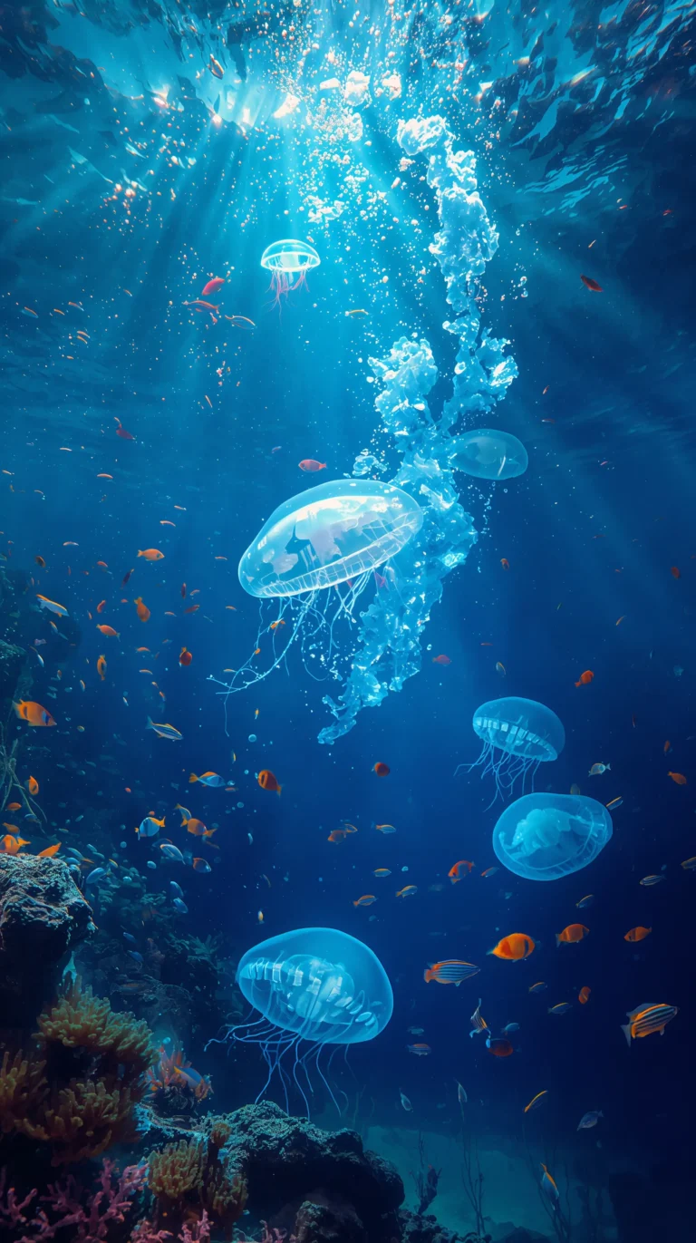 summer-underwater-wallpapers-jellyfish-deep-blue-ocean