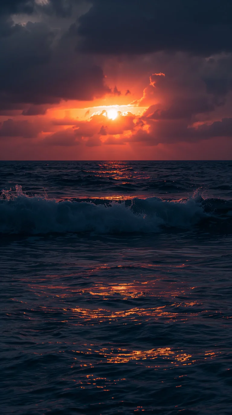 beach-summer-wallpapers-for iphone-dramatic-ocean-golden-hour