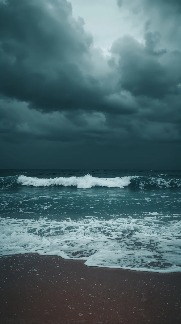 beach-summer-wallpapers-for iphone-stormy-dark-teal-waves