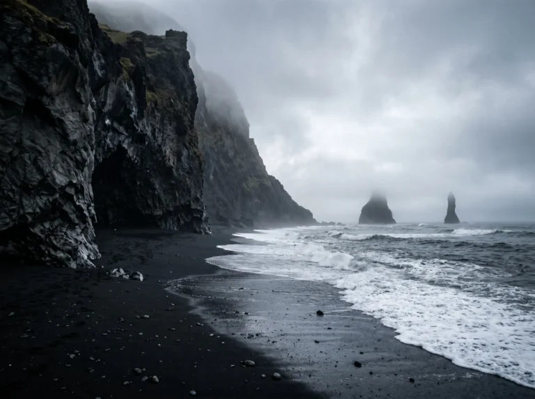 black-beach-wallpapers-aesthetic-ipad-misty-icelandic-beach