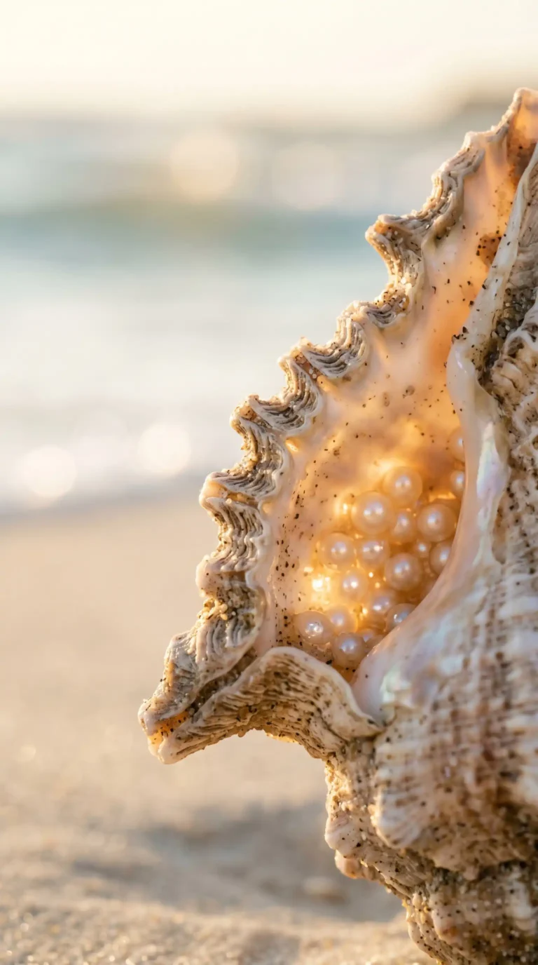 coastal-texture-wallpapers-golden-hour-seashell-closeup-phone