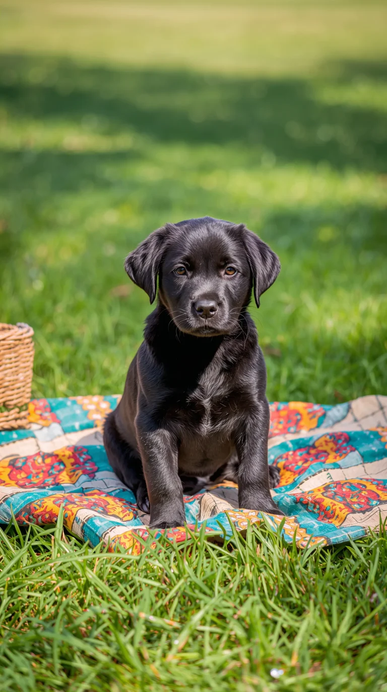 cute-dog-wallpapers-for-iphone-labrador-black-puppy-picnic-sunny