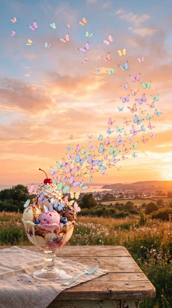 cute-ice-cream-wallpapers-butterfly-sundae-sky