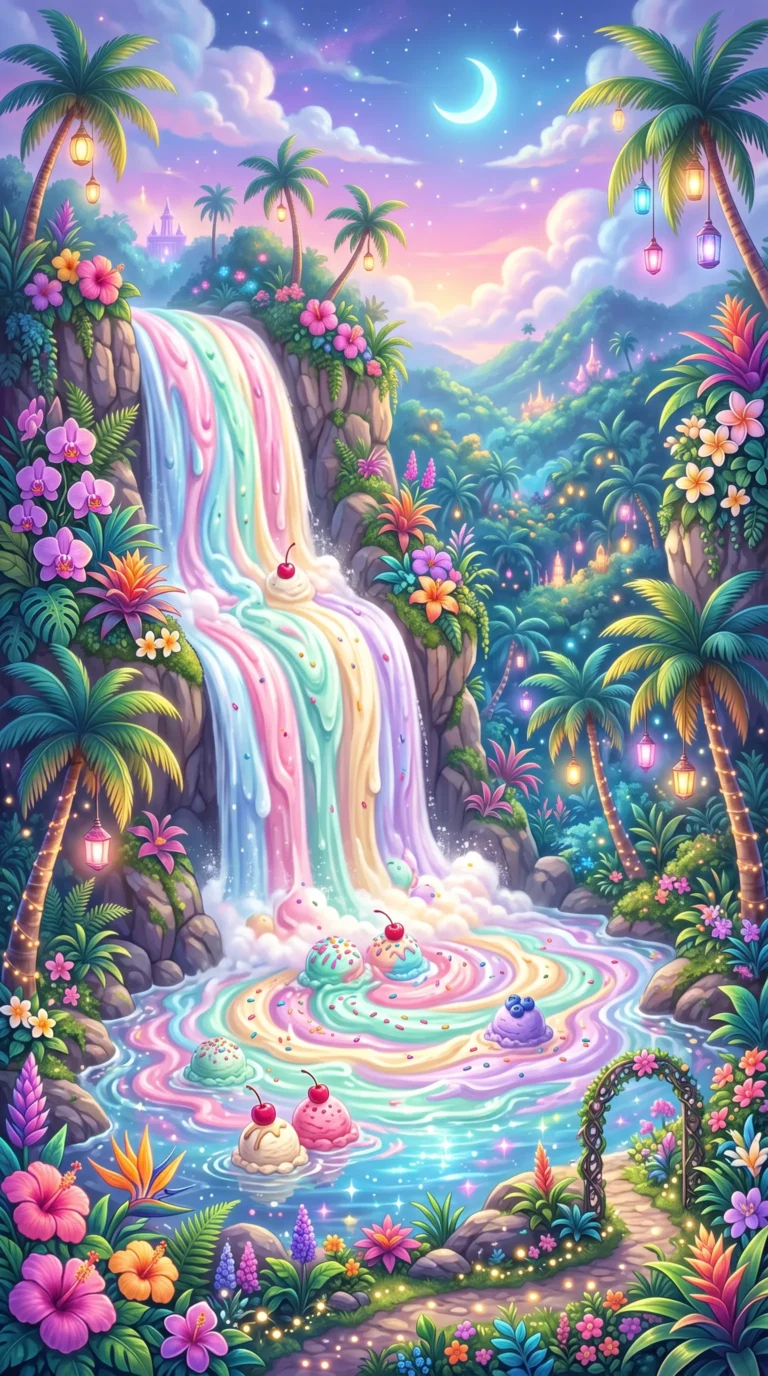 cute-ice-cream-wallpapers-frozen-tropical-waterfall