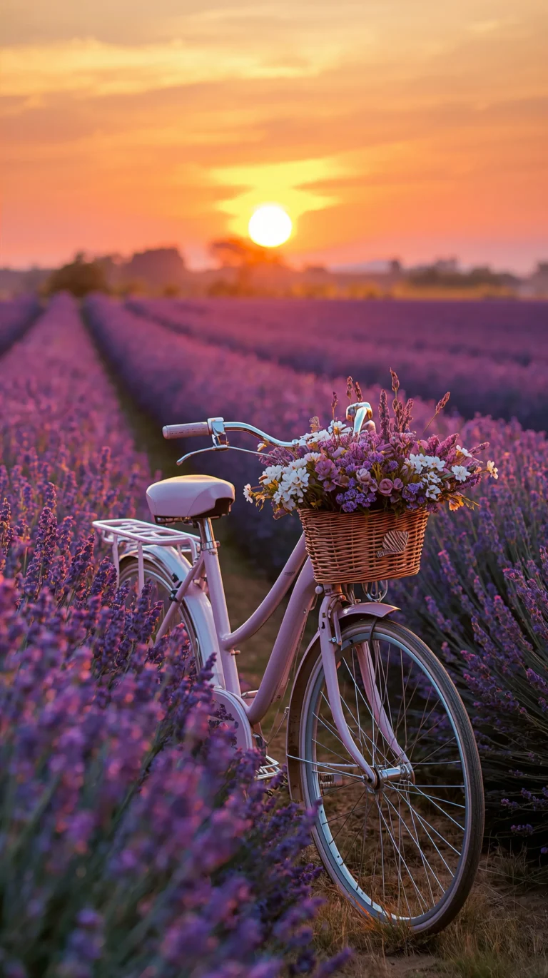 cute-summer-wallpapers-aesthetic-lavender-bicycle-ride