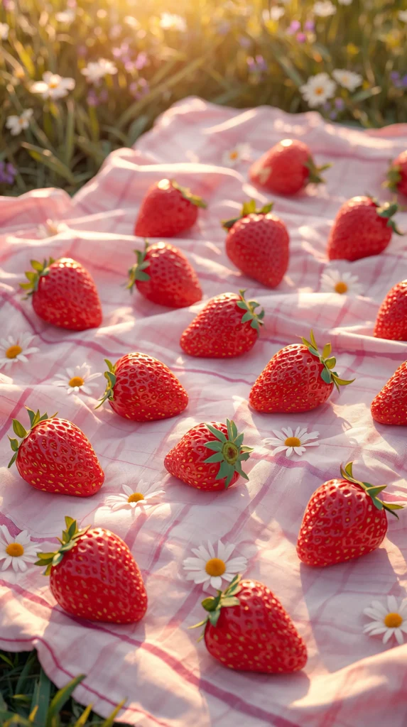 cute-summer-wallpapers-aesthetic-strawberry-picnic-dream