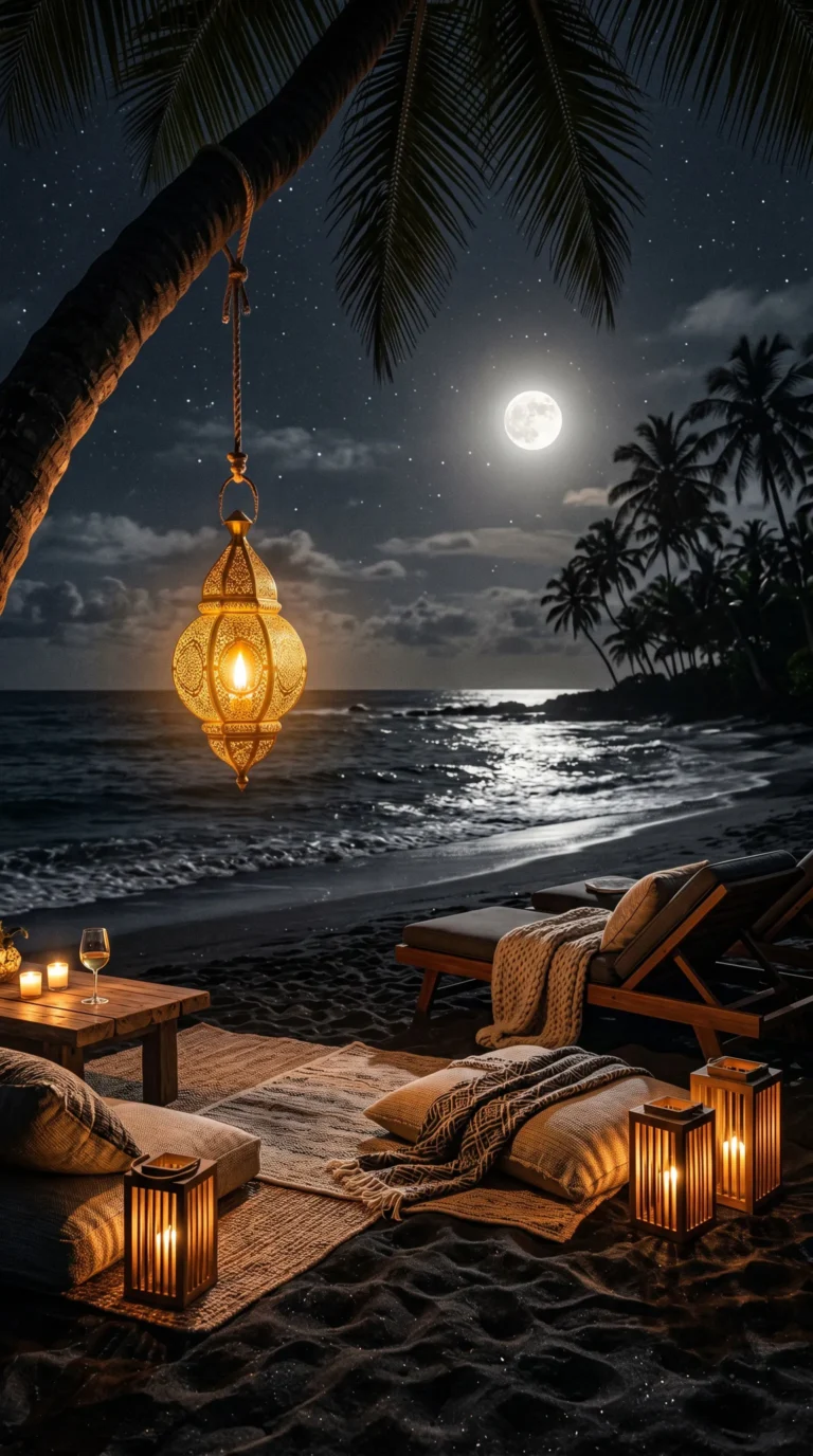 moonlit-beach-wallpapers-golden-lantern-beach