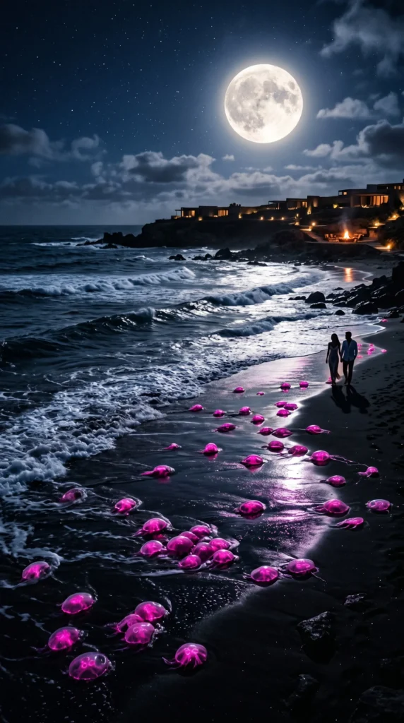 moonlit-beach-wallpapers-magenta-jellyfish