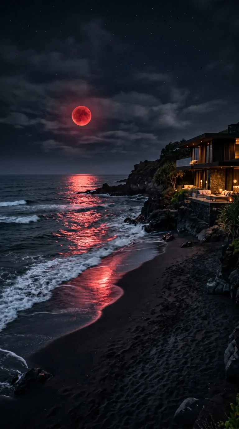 moonlit-beach-wallpapers-red-moon-reflection