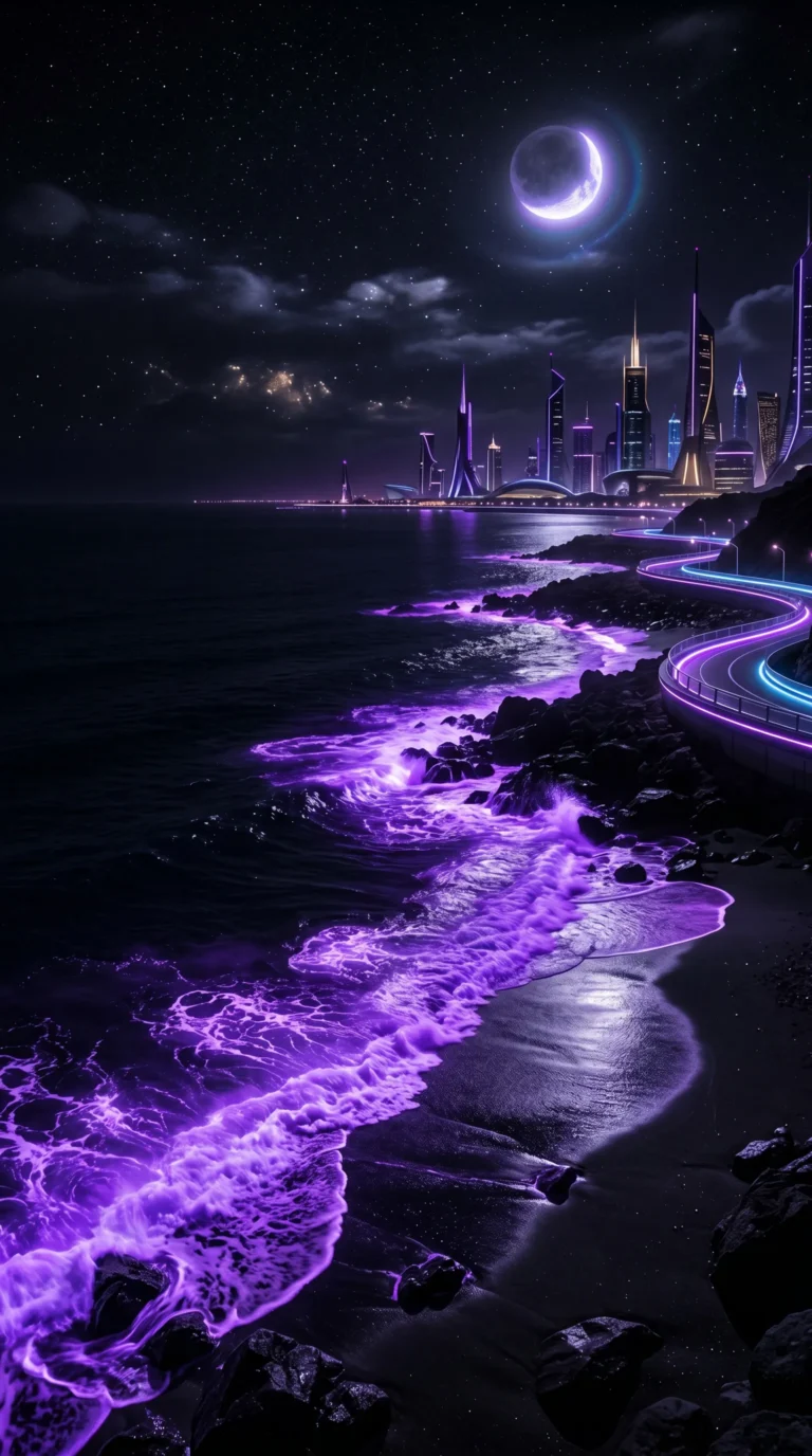 moonlit-beach-wallpapers-violet-bioluminescent-water