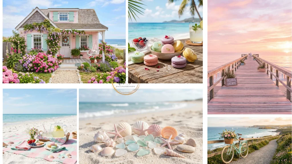pastel summer wallpapers collage