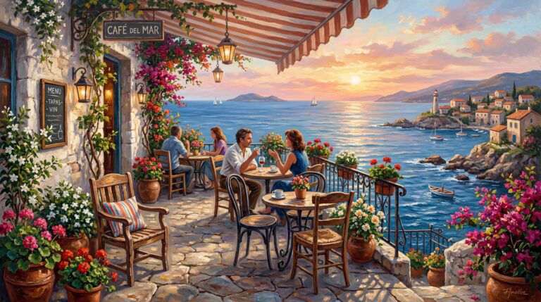 retro-summer-wallpapers-coastal-convertible-sunset-oil-painting-laptop