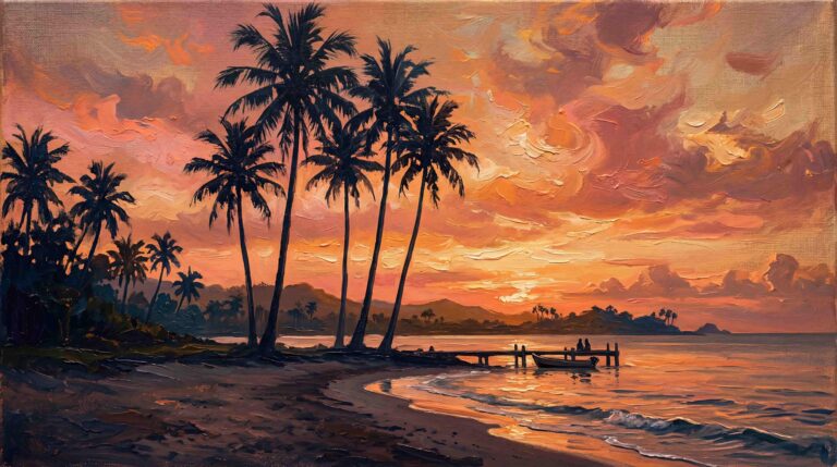 retro-summer-wallpapers-palm-trees-sunset-oil-painting-laptop